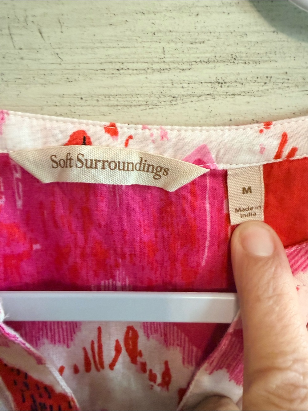 Soft Surroundings pink tunic dress with beating and embroidery - Picture 4 of 5